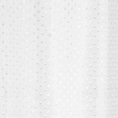 Image of Euroshowers Fabric Shower Curtain, Polyester, White with small Diamond Pattern, 180X200cm