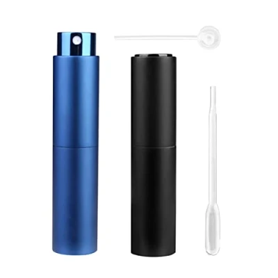 Image of Refillable Perfume Atomiser Spray Bottles, 2 Pcs 10ml Upgraded Rotating Travel Bottle Aftershave Fragrance with Refill Tools for Holiday Trip and Night Out Men Women