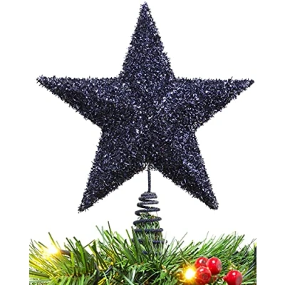 Image of Christmas Concepts® 28cm Sparkly Tree Top Star Luxury Decorations (Midnight Blue)