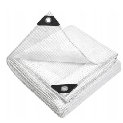 Image of TRANSPARENT CLEAR Tarpaulin EXTRA Heavy Duty 350GSM Sheet Waterproof Cover Tarp (3m x 4m)