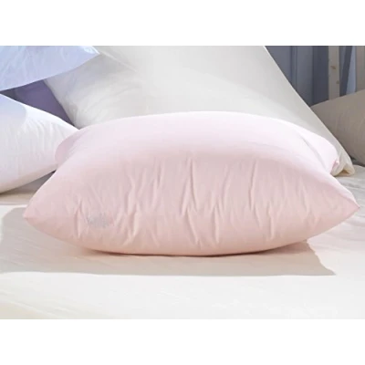 Image of Plain Dye Blended Cotton 65cm x Continental Housewife Pillowcase Pair in Pink