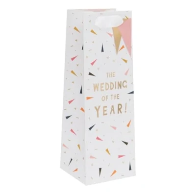 Image of Glick Luxury Gift Bag Wedding of the Year, Bottle Bag, Celebration Wrap Multicolour
