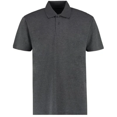 Image of Kustom Kit Mens Short Sleeve Polo Shirts, Dark Grey Marl, X Large. KK422