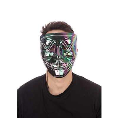 Image of Bristol Novelty BM589 Anarchy Iridescence Mask, Men, Women, Green