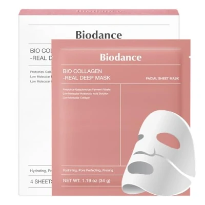 Image of Real Deep Mask, Hydrating Overnight Hydrogel Pore Minimizing, Elasticity Improvement, 34g x4ea