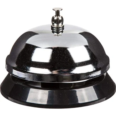 Image of Out of the blue Table Bell, Hotel Reception, Silver Black, One Size