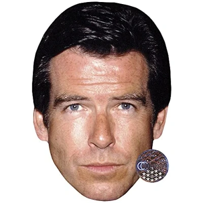 Image of Pierce Brosnan (Young) Celebrity Mask, Flat Card Face, Fancy Dress Mask