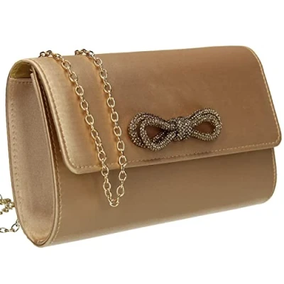 Image of SwankySwans Women&#039;s Daphne Clutch Bag, Gold