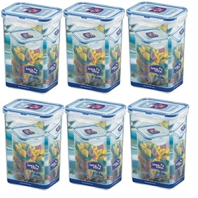 Image of Isi Lock and set of 6 food storage containers, 1.3 litres each, HPL 809