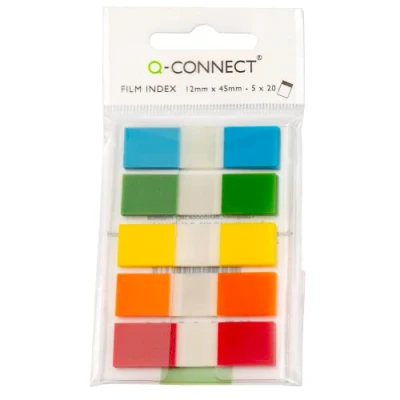 Image of Q Connect Page Markers 1/2 Inch Assorted (Pack of 100)