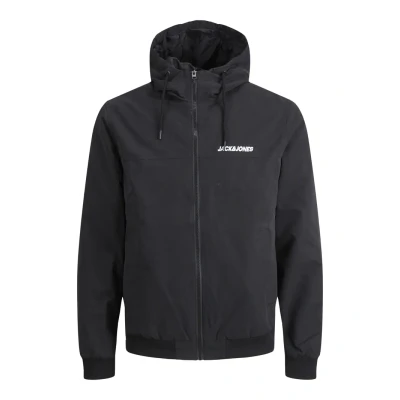 Image of Jack &amp; Jones Erush Blocking HOOD Light jacket, Men&#039;s, Size: Small, Black