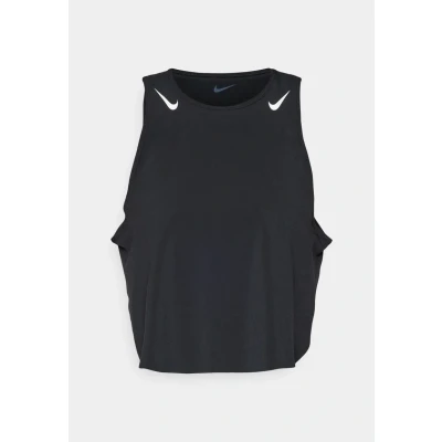 Image of Nike Performance CROP TANK Top, Women&#039;s, Size: Small, Black/white
