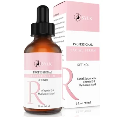 Image of Retinol Serum for Face with Hyaluronic Acid and Vitamin E Microneedling Derma Roller Anti Aging Skin Care A Wrinkle Acne Scar Treatment 60 ml