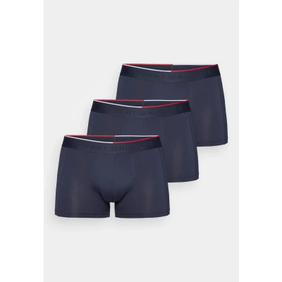 Image of Tommy Hilfiger Men’s 3 Pack Trunks with Stretch, Blue (Desert Sky/Desert Sky), M