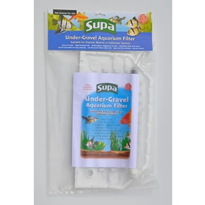 Image of Supa 17 inch by 9 Bow Front Under Gravel Aquarium Filter, Suitable For Tropical, Marine or Cold Water Aquariums/Fish Tanks, Made In The UK,