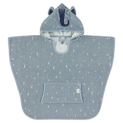 Image of Trixie Poncho Mrs. Elephant 100% Organic Cotton for kids Blue