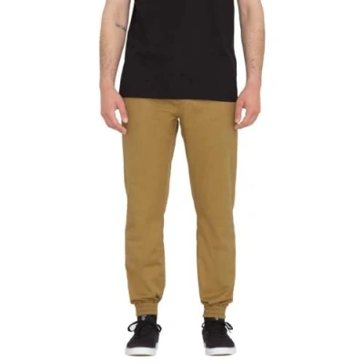 Image of Volcom Men&#039;s Frickin Slim Jogger Pant, Dark Khaki 1, X Large