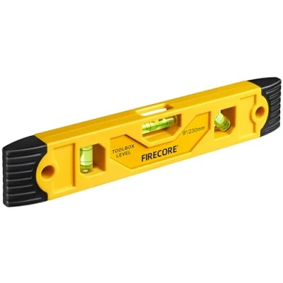 Image of Spirit Level, Firecore Small Level Tool, Magnet Torpedo with 3 Bubble 45,90,180, 230mm/9Inch FSL230PC