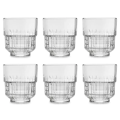 Image of Libbey TarQ Drinking Glass 355 ml / 35.5 cl Set of 6 Stackable Dishwasher Safe