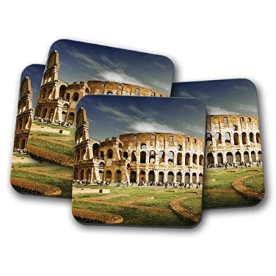 Image of 4 Set Rome Colosseum Coaster Flavian Amphitheatre Italian Travel #8979
