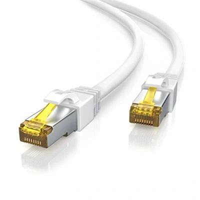 Image of CSL 2 m CAT 7 Network Cable Gigabit Ethernet LAN 10000 Mbits Patch Cat.7 Raw S FTP PIMF Shielding with RJ 45 Connector Switch Router Modem Access Point