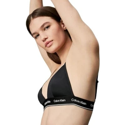 Image of Calvin Klein Women&#039;s Triangle rp Kw0kw02424 Bras, Black (Pvh Black), XL