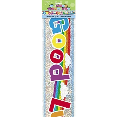 Image of Good Luck Prism Multicolor Banner (3.6 Meters) 1 Piece Decorative Party for Festivities and Celebrations