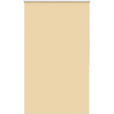 Image of vidaXL Blackout Roller Blinds in Beige 120 x 175 cm, Thermoplastic Coated for Insulation, Easy Install with Included Accessories Wall or Ceiling Mounting, Pull Chain Operation