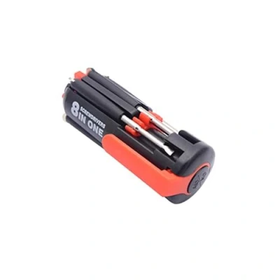 Image of 8 in 1 Screwdriver Set Multi Tool with LED Torch Flashlight Ideal for General DIY Maintenance, Home, Kitchen, Computer, Nightwork Repair and More