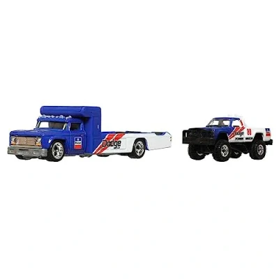 Image of Hot Wheels Team Transport &#039;80 Macho Power Wagon &amp; Retro Rig #51 HKF38