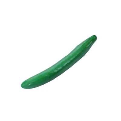 Image of sourcingmap® Plastic Decorative Artificial Cucumber 24cm Long Green
