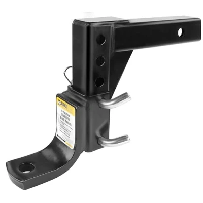 Image of MAXXHAUL 70067 Trailer Hitch 8 Position Adjustable Ball Mount Tow 5000 lbs. GTW Capacity, Black