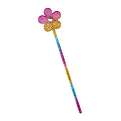 Image of Bristol Novelty BA484 Glitter Rainbow Flower Wand, Unisex Adult, Multi Colour, One Size