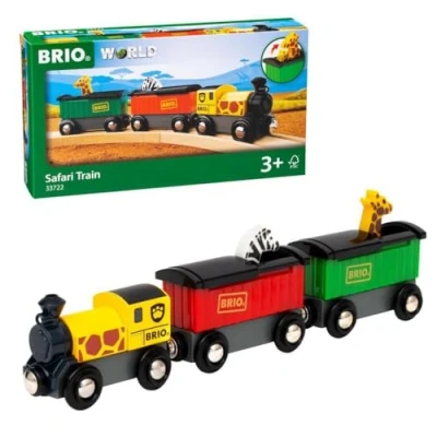 Image of BRIO World Safari Train Kids Age 3 Years Up Wooden Railway Set Add On Accessories