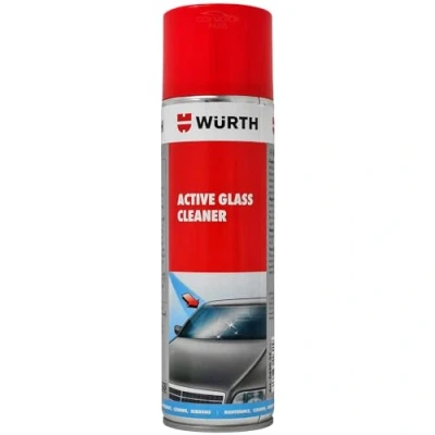 Image of Wurth Active Glass Cleaner 500ml Spray Foam Cleans Glass, Mirrors, Painted Parts, Rubbers, Plastics and more