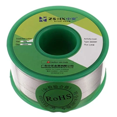 Image of ZSHX Lead Free Solder Wire Sn99 Ag0.3 Cu0.7 Rosin core for Electrical Soldering (0.6mm 100g)
