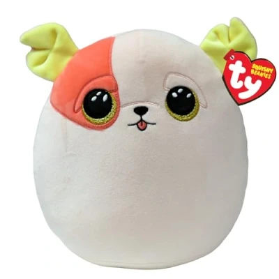 Image of TY Patch Dog Squish a Boo 14 Inches Squishy Beanies for Kids, Baby Soft Plush Toys Collectible Cuddly Stuffed Teddy