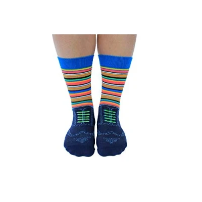 Image of United Oddsocks Two Pairs Mens Silly Brogue Novelty Socks Size UK 6 11 EUR 39 46