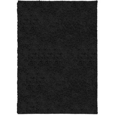 Image of vidaXL Shaggy Rug PAMPLONA High Pile Modern Black 120x170 cm