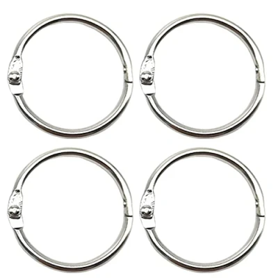 Image of Ruidee 20 Pcs Loose Leaf Binder Rings Silver Book Key Keychain Premium Metal for Notebook Scrapbook Album Craft DIY (45mm)