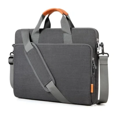 Image of bagasin 15 15.6 16 inch Laptop Computer PC Shoulder Bag Carrying Case, Water Repellent Fabric Briefcase, Lightweight Toploader, Business Casual or School