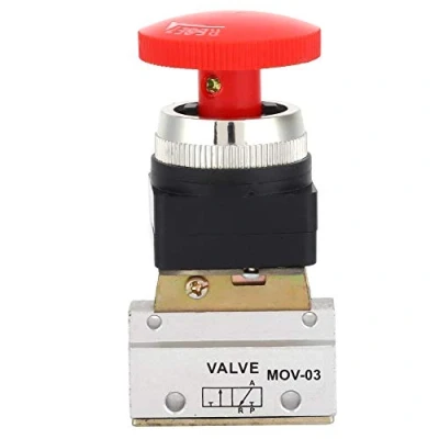Image of 2 Position 3 Way Pneumatic Mechanical Valve Push Button Switch G1/8 MOV 03A for Equipment, Textile Medical Device, Food Processing, Etc.