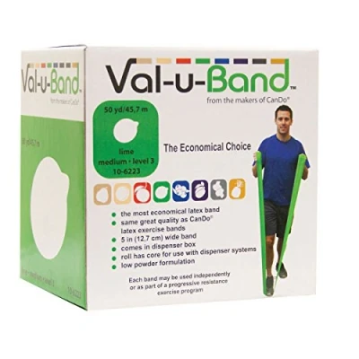 Image of CanDo Resistance band / training gymnastics 45 m light green (light) alternative to dumbbells