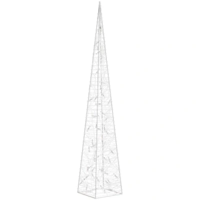 Image of vidaXL Acrylic Decorative LED Light Cone Cold White 120 cm