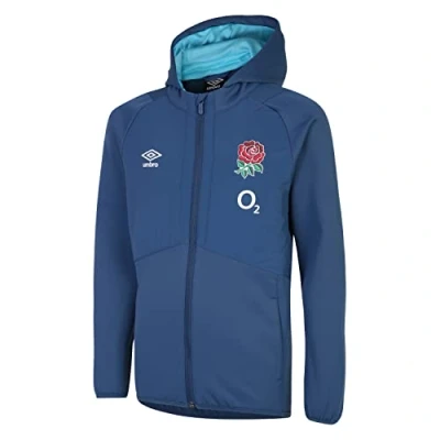 Image of Umbro Unisex England Full Zip (O2) Jnr Jacket, Ensign Blue Bachelor Button, YS UK