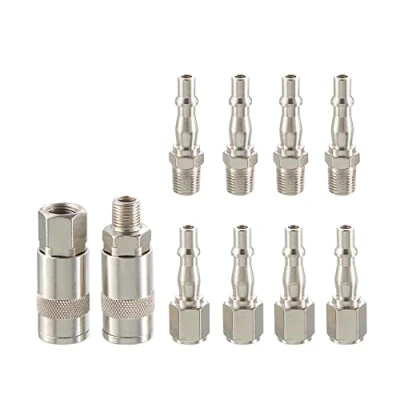 Image of ORAZIO 10PCs 1/4&quot; BSP Air Line Compressor Hose Quick Coupler Connector Couplings Male and Female Fittings Garage Tools 23022016