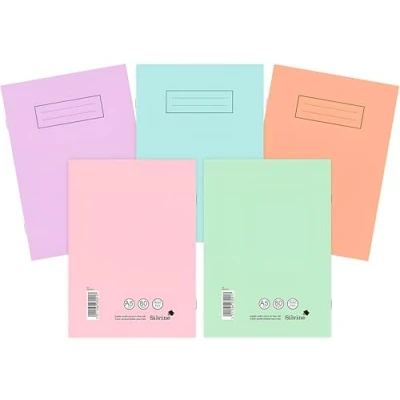 Image of Silvine A5 Notebooks Assorted Pastel Colours (Pack of 1)