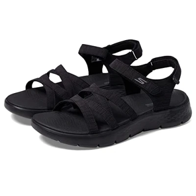 Image of Skechers Women&#039;s GO Walk Flex Sandal, Black Textile, 8 UK