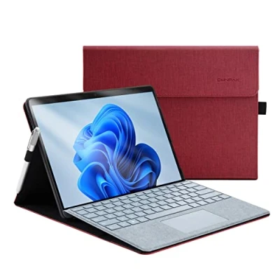 Image of Omnpak Microsoft Surface Pro 8 Case, Multi angle Slim Lightweight Protective Cover with Stylus Pen Holder for 2021 13 Inch, Compatible Type Keyboard(Keyboard Not Included)