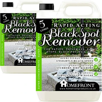 Image of Homefront Rapid Acting Black Spot Remover Removes Spots Quickly and Easily For Use on Patios, Driveways, Paving &amp; More Easy to Fluid (10 Litres)